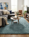 Plush Oasis Collection Area Rug - Serenity (Light Slate Blue) Rectangle Light Slate Blue  lifestyle 9