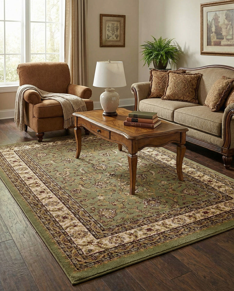 Jaipur Elegance Collection Area Rug -  Nahargarh (Green) Rectangle Green  lifestyle 29