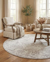 Cambridge Classics Collection Area Rug -  Magdalene (Ivory) Round Ivory  lifestyle 65