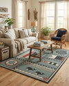 Seaside Haven Rugs Collection Area Rug -  Anchorage Rectangle Blue  lifestyle 14