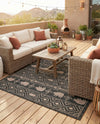 Mesa Oasis Rugs Collection Area Rug - Sundown Rectangle Black  lifestyle 43