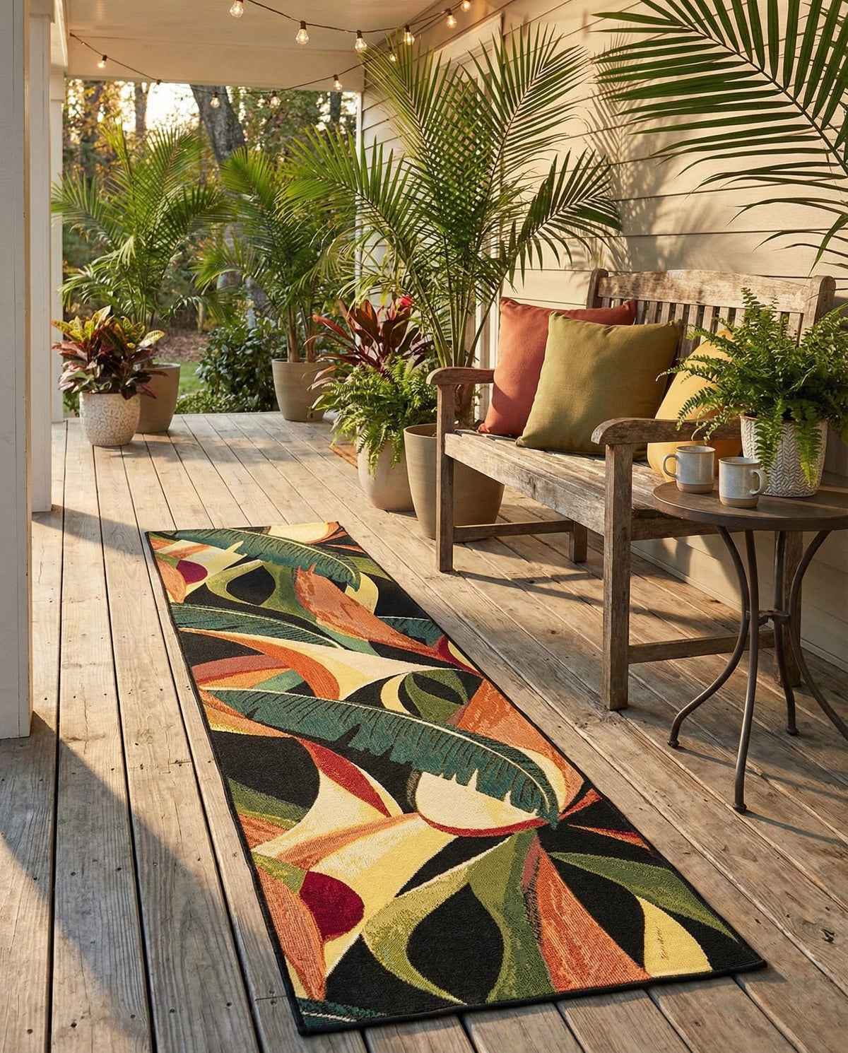 Seaside Blooms Collection Area Rug -  Tivoli Runner Multi  lifestyle 103
