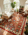 Tabriz Tapestry Collection Area Rug - Sahand (Terracotta) Rectangle Terracotta  lifestyle 5