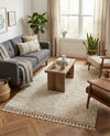 Cozy Cove Shag Collection Area Rug -  Harbor Rectangle Ivory  lifestyle 18