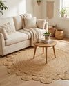 Woven Seaside Jute Collection Area Rug - Sienna Round Natural  lifestyle 23