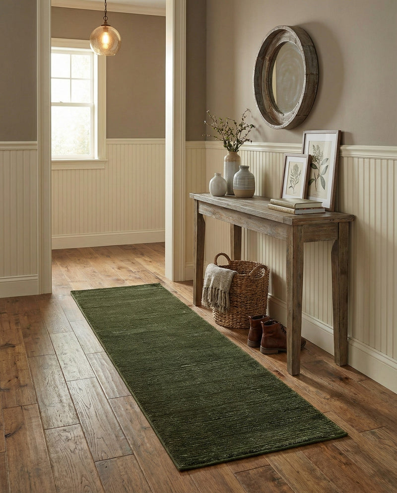 Bloomsbury Elegance Collection Area Rug -  Kensington (Green) Runner Green  lifestyle 72