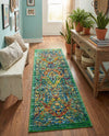 Caribbean Cove Collection Area Rug -  Dominica Runner Green  lifestyle 39