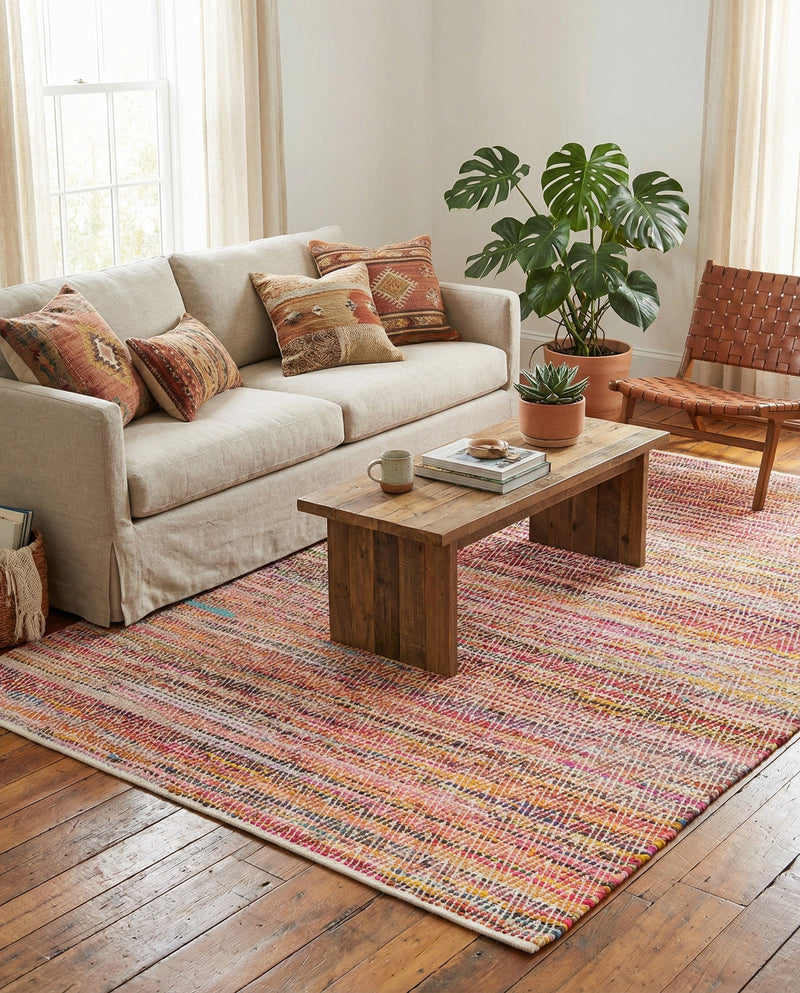 Zigzag Marina Collection Area Rug - HarborStripes Rectangle Multi  lifestyle 39