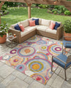 Urban Terrace Collection Area Rug -  Plaza Square Multi  lifestyle 76