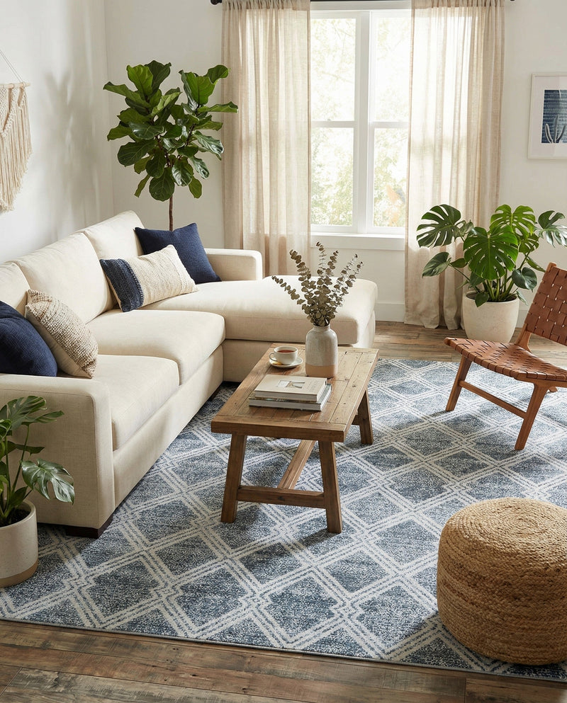Aegean Elegance Washables Collection Area Rug -  Tinos Rectangle Ivory  lifestyle 73