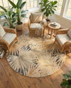 Seaside Blooms Collection Area Rug -  Avalon Round Multi  lifestyle 67