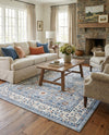 Savannah Elegance Collection Area Rug - Augusta (Aqua Blue) Rectangle Aqua Blue  lifestyle 16