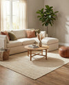 Woven Seaside Jute Collection Area Rug - Savannah (White) Rectangle White  lifestyle 22