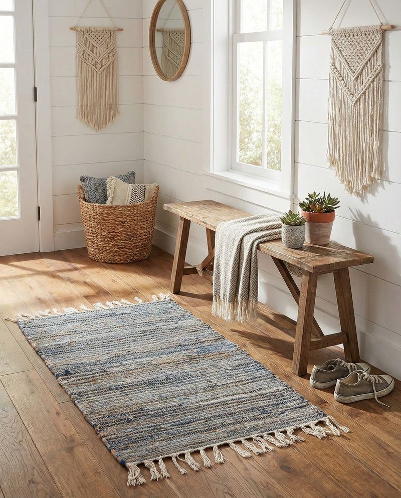 Osian Looms Collection Area Rug - Capri Rectangle Blue  lifestyle 19