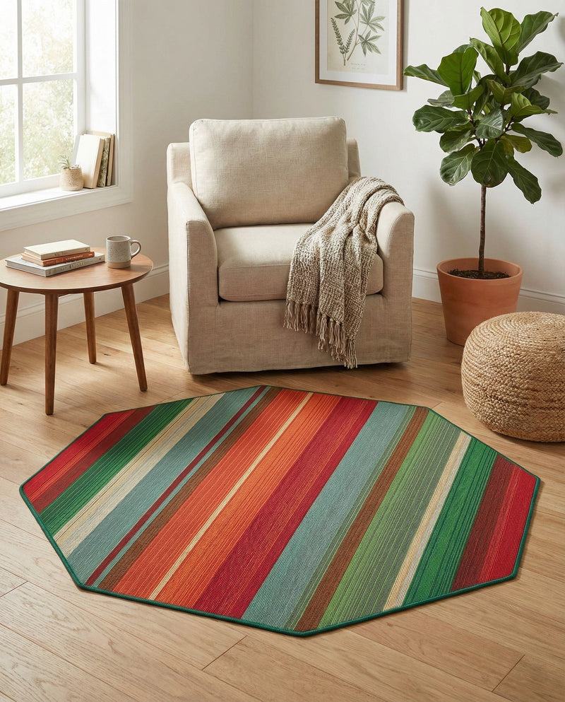 Urban Terrace Collection Area Rug -  Canopy Octagon Multi  lifestyle 28
