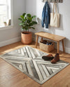 Savannah Hideaway Collection Area Rug - Serengeti Rectangle Gray Ivory  lifestyle 3