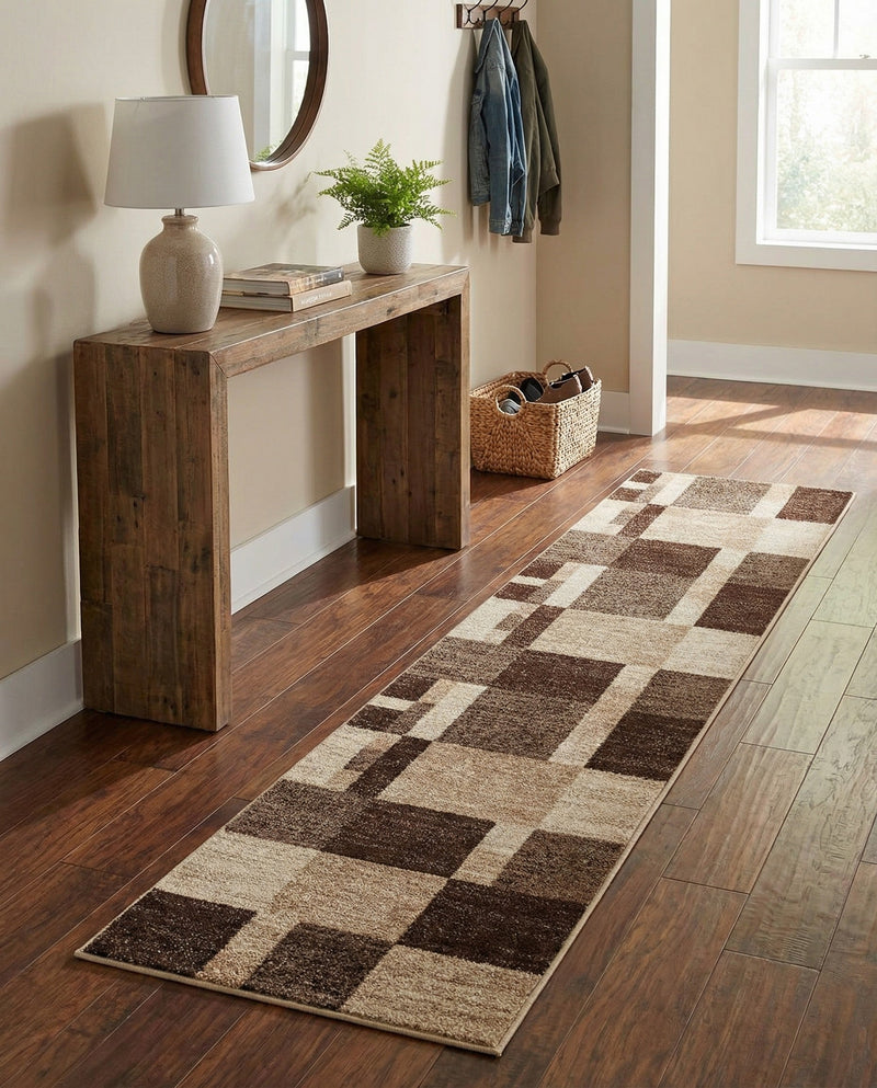 Autumn Meadow Collection Area Rug -  Sycamoreside (Light Brown) Runner Light Brown  lifestyle 60