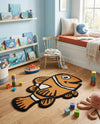 Whimsy Wonders Wool Collection Area Rug - Safari Rectangle Orange  lifestyle 6