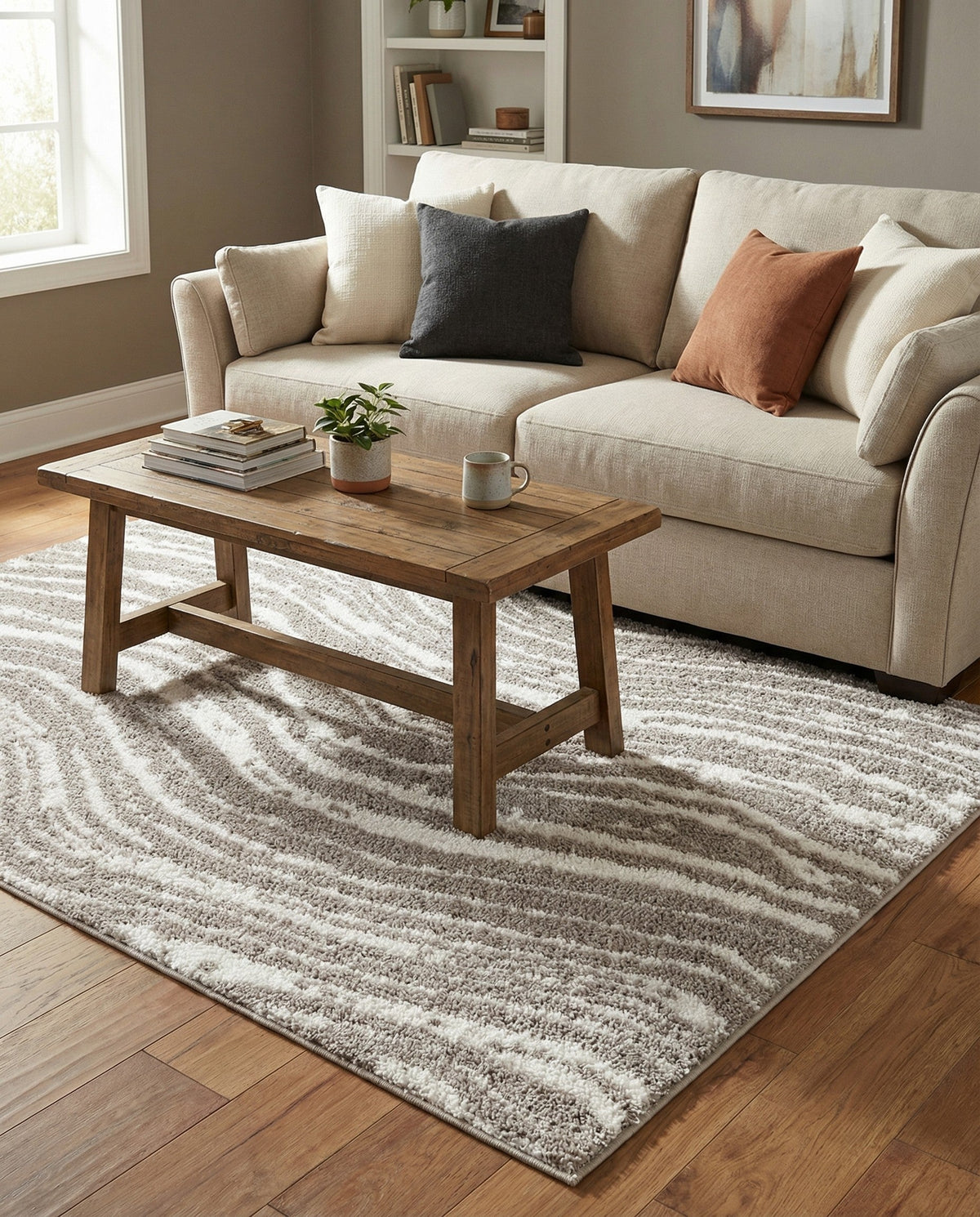 Sienna Collection Area Rug -  Garda Rectangle Cloud Gray  lifestyle 53