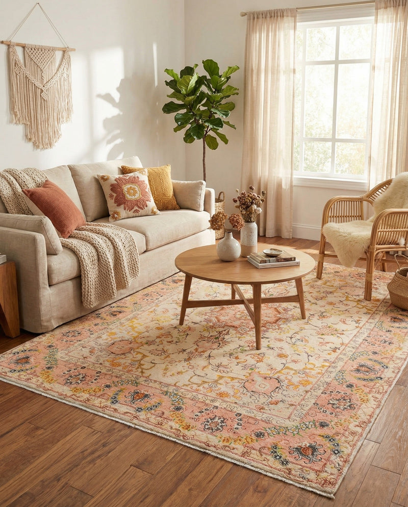 Bazaar Chic Collection Area Rug -  Fez Rectangle Ivory and Gold  lifestyle 19