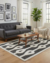 Monochrome Collection Area Rug -  Marble Rectangle Gray  lifestyle 22