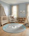 Wonder Tykes Collection Area Rug -  Whirlwind Round Blue  lifestyle 10