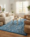Charleston Elegance Collection Area Rug - Harborview Rectangle Blue  lifestyle 46