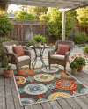 Outdoor Marrakesh Collection Area Rug -  Asilah Rectangle Gray  lifestyle 31