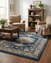 Eden Oasis Collection Area Rug -  Refuge (Dark Blue) Rectangle Dark Blue  lifestyle 25