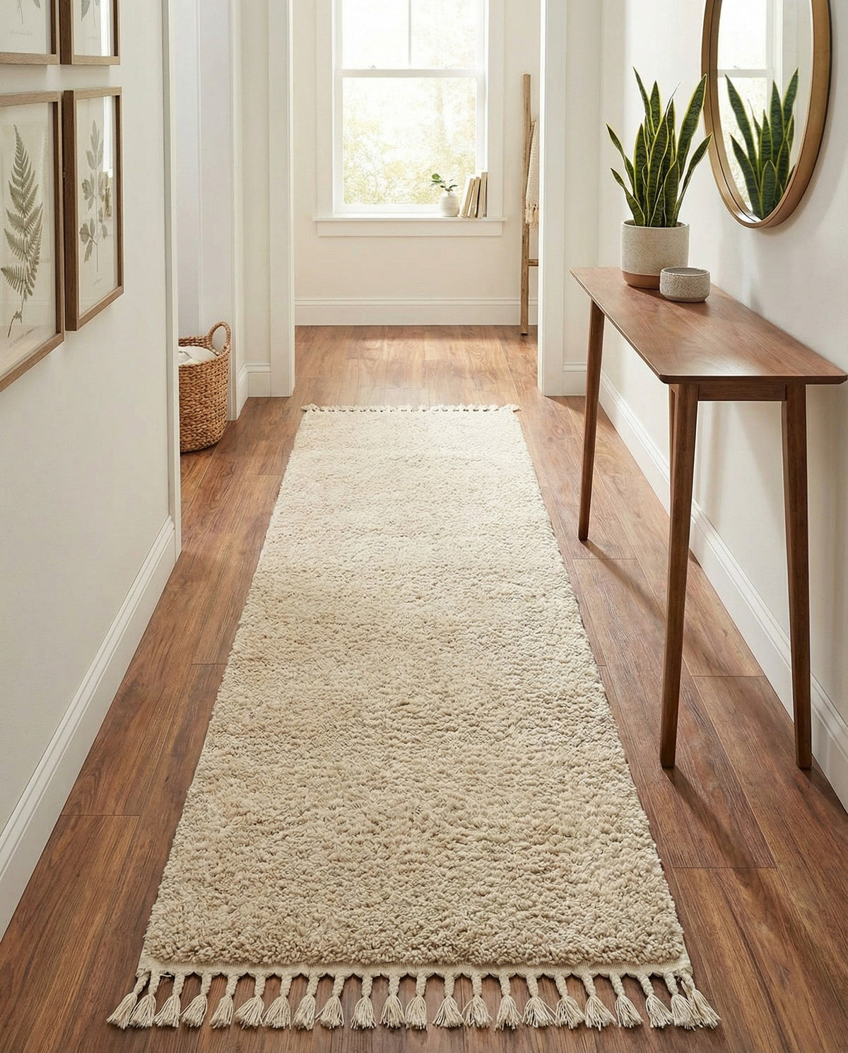 Cozy Cove Shag Collection Area Rug -  Harbor Runner Ivory  lifestyle 114