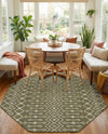 Savannah Pergola Collection Area Rug -  Pergola (Green) Octagon Green  lifestyle 45