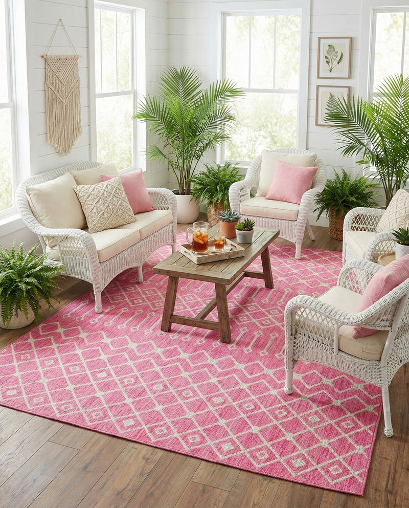 Savannah Pergola Collection Area Rug -  Pergola (Fuschia) Rectangle Fuschia  lifestyle 5