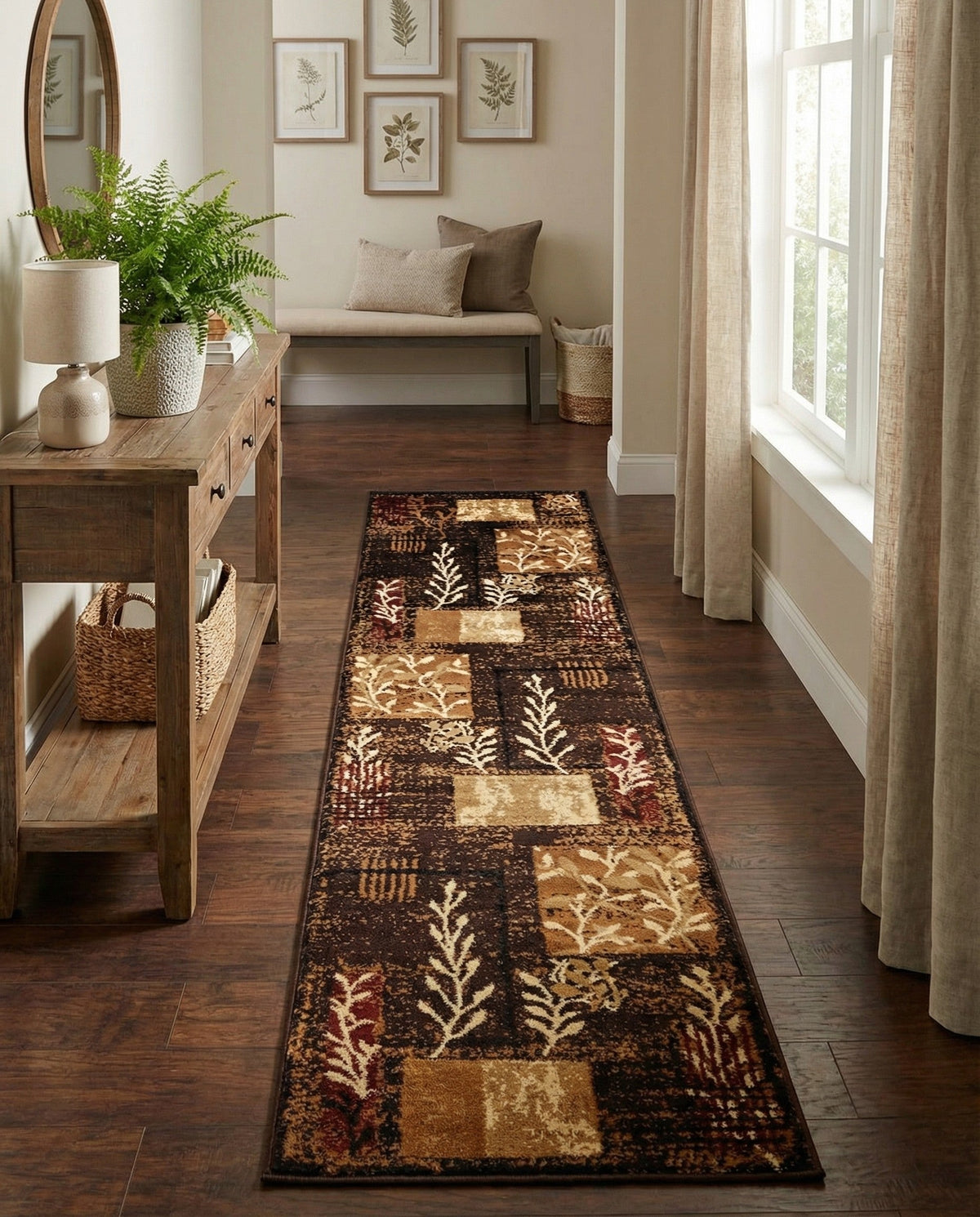 Bistro Lounge Collection Area Rug -  Affogato Runner Brown  lifestyle 160