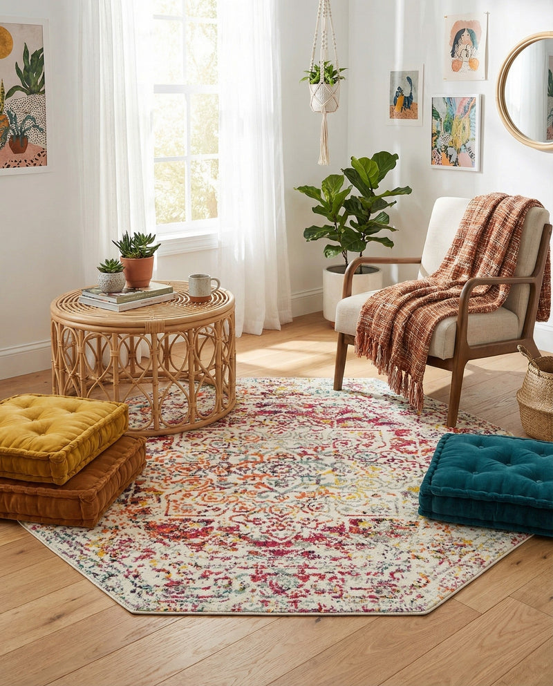 Georgetown Rugs Collection Area Rug - Dupont (Light Multi) Octagon Light Multi  lifestyle 78