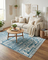 Dresden Elegance Collection Area Rug -  Zittau Rectangle Blue  lifestyle 30