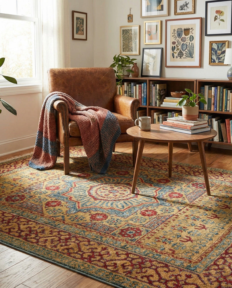 Ottoman Elegance Collection Area Rug -  Cappadocia Rectangle Light Blue  lifestyle 61