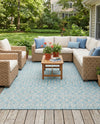 Savannah Pergola Collection Area Rug -  Pergola (Aqua) Rectangle Aqua  lifestyle 16