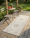 Patio Heritage Collection Area Rug -  Lafayette (Gray) Runner Gray  lifestyle 68