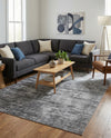 Sahara Essence Collection Area Rug - Oasis (Gray) Rectangle Gray  lifestyle 10