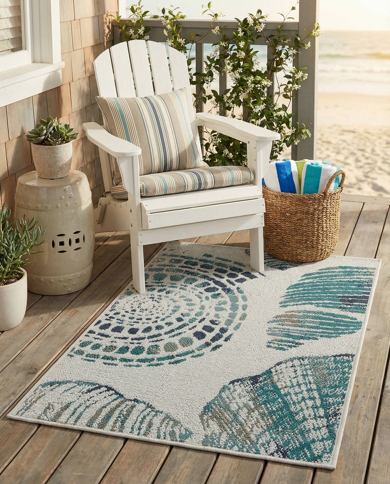 Seaside Haven Rugs Collection Area Rug -  Saltwater Rectangle Ivory  lifestyle 47