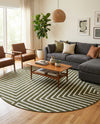 Urban Terrace Collection Area Rug -  Astoria (Green) Round Green  lifestyle 43