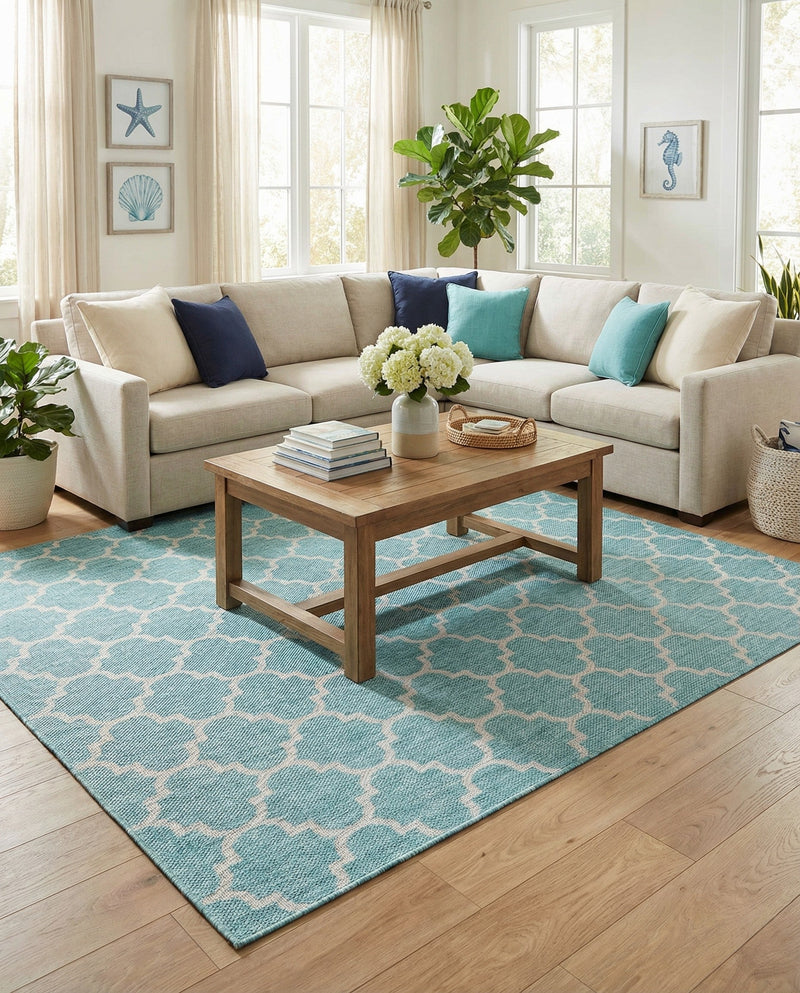 Savannah Pergola Collection Area Rug - Arbor (Aquamarine) Rectangle Aquamarine  lifestyle 19