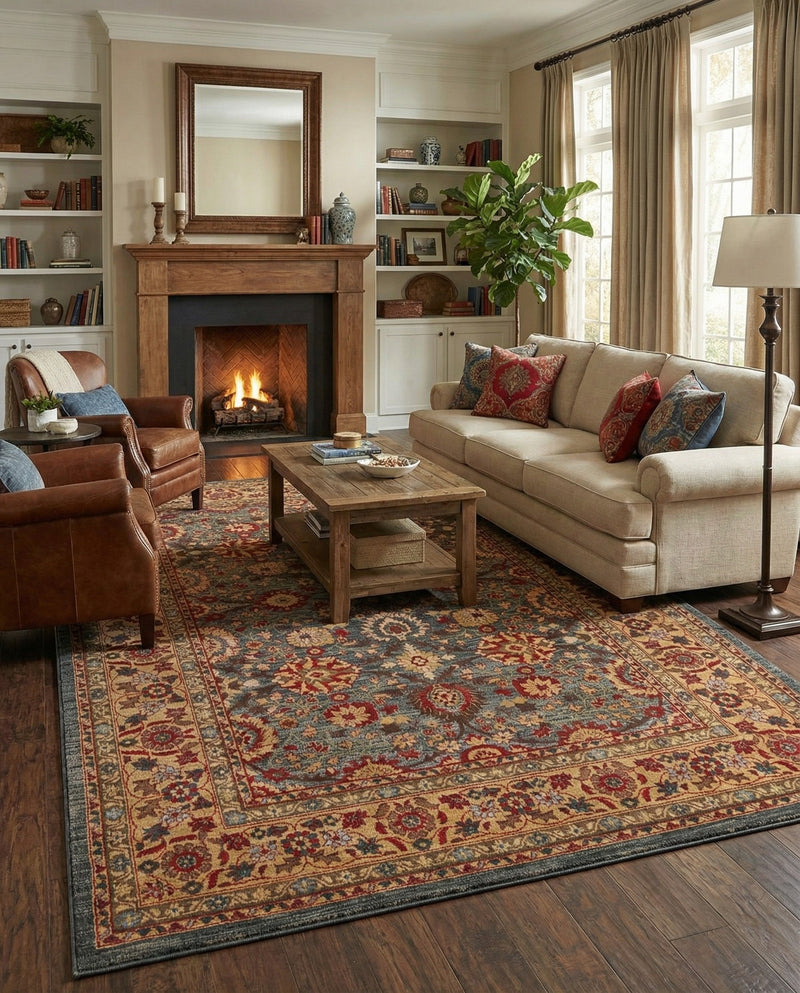 Chelsea Elegance Collection Area Rug -  Osterley Rectangle Blue  lifestyle 61
