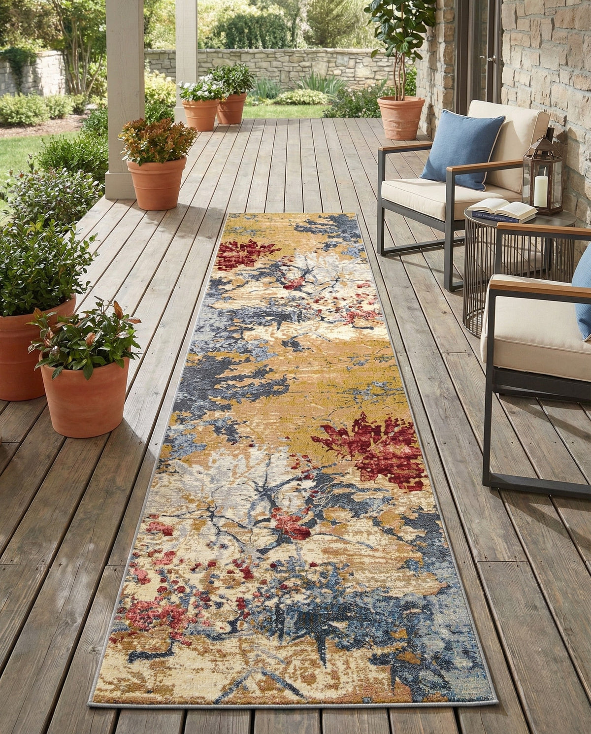 Urban Terrace Collection Area Rug -  Alcove Runner Multi  lifestyle 62