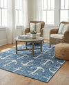 Seaside Haven Rugs Collection Area Rug - Sapphire (Blue) Rectangle Blue  lifestyle 11
