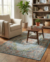 Savannah Soiree Collection Area Rug - Serengeti (Blue) Rectangle Blue  lifestyle 3