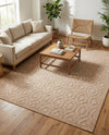 Garden Lattice Charm Collection Area Rug - Arbor (Beige) Rectangle Beige  lifestyle 6