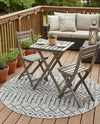 Savannah Pergola Collection Area Rug -  Pergola (Gray) Round Gray  lifestyle 50