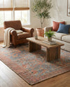 Savannah Threads Collection Area Rug -  Patagonian Square Antique Blue  lifestyle 48