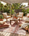 Desert Nomad Terrace Collection Area Rug - Sahara (Rust Red) Rectangle Rust Red  lifestyle 14
